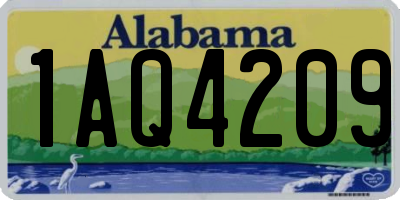 AL license plate 1AQ4209