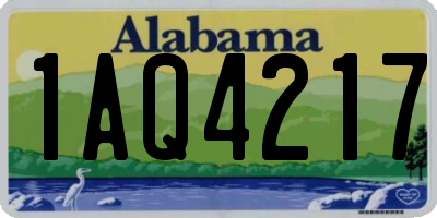 AL license plate 1AQ4217