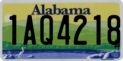 AL license plate 1AQ4218