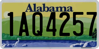 AL license plate 1AQ4257
