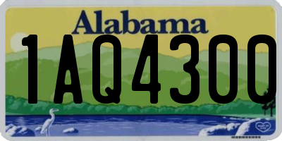 AL license plate 1AQ4300