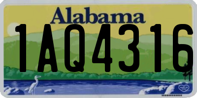 AL license plate 1AQ4316