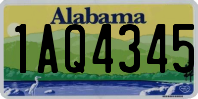 AL license plate 1AQ4345