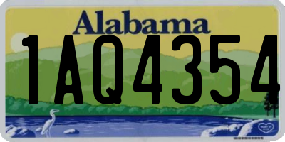 AL license plate 1AQ4354