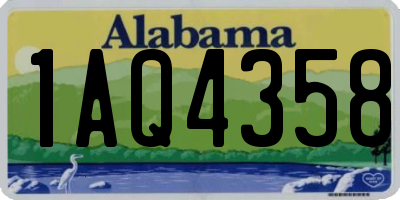 AL license plate 1AQ4358