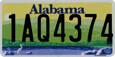 AL license plate 1AQ4374