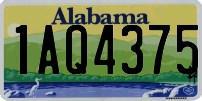 AL license plate 1AQ4375
