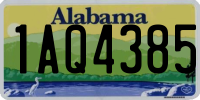 AL license plate 1AQ4385