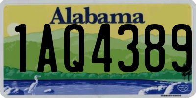 AL license plate 1AQ4389