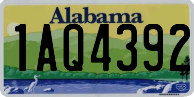 AL license plate 1AQ4392