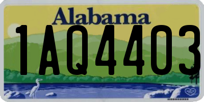 AL license plate 1AQ4403