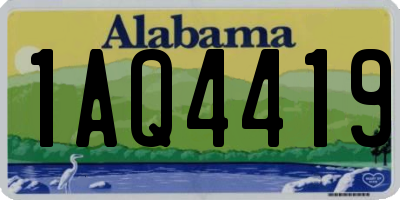 AL license plate 1AQ4419