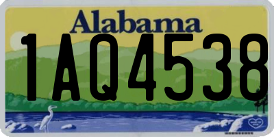 AL license plate 1AQ4538
