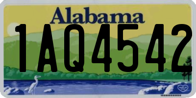 AL license plate 1AQ4542