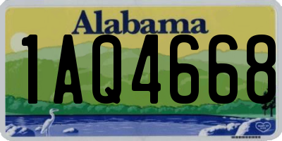 AL license plate 1AQ4668
