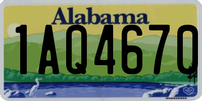 AL license plate 1AQ4670