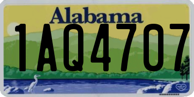 AL license plate 1AQ4707