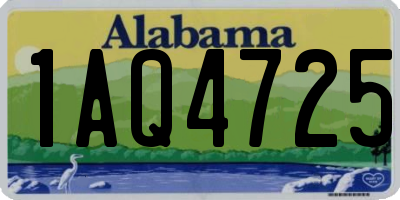 AL license plate 1AQ4725