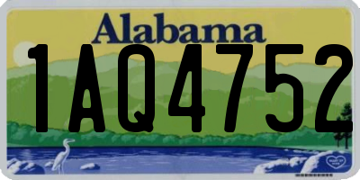 AL license plate 1AQ4752