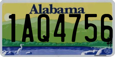 AL license plate 1AQ4756