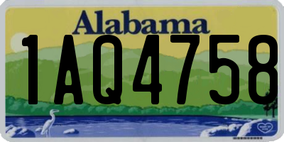 AL license plate 1AQ4758
