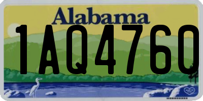 AL license plate 1AQ4760