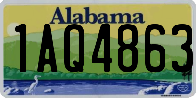 AL license plate 1AQ4863