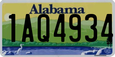 AL license plate 1AQ4934