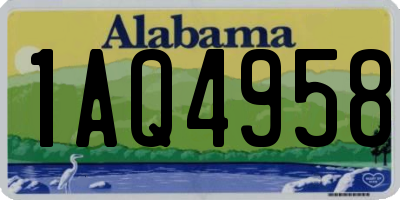 AL license plate 1AQ4958