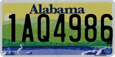 AL license plate 1AQ4986