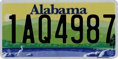 AL license plate 1AQ4987