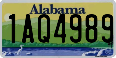 AL license plate 1AQ4989