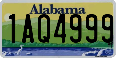 AL license plate 1AQ4999