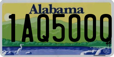 AL license plate 1AQ5000
