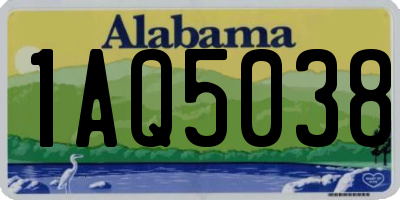 AL license plate 1AQ5038