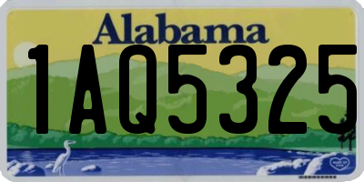 AL license plate 1AQ5325