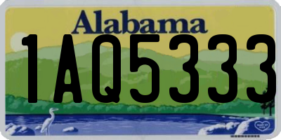 AL license plate 1AQ5333