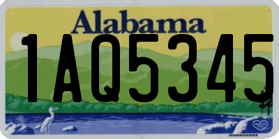 AL license plate 1AQ5345