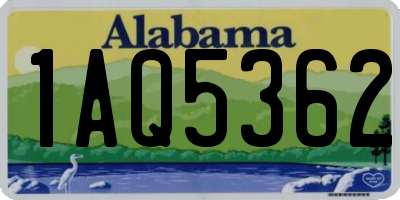 AL license plate 1AQ5362