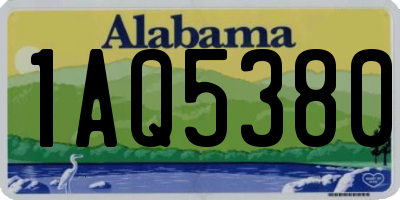 AL license plate 1AQ5380