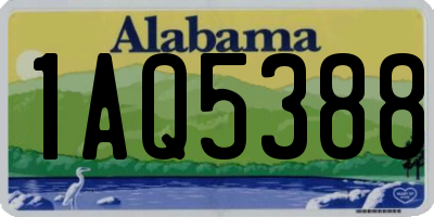 AL license plate 1AQ5388