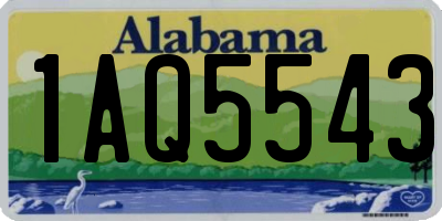 AL license plate 1AQ5543