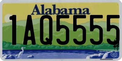 AL license plate 1AQ5555
