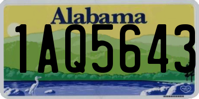 AL license plate 1AQ5643
