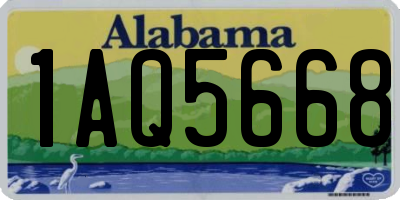 AL license plate 1AQ5668