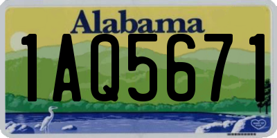 AL license plate 1AQ5671