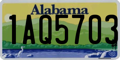 AL license plate 1AQ5703