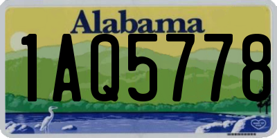 AL license plate 1AQ5778