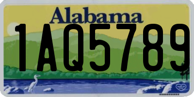 AL license plate 1AQ5789