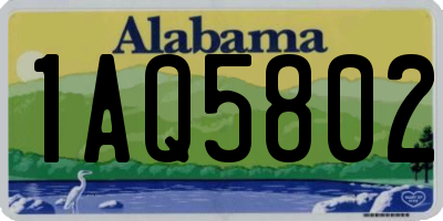 AL license plate 1AQ5802